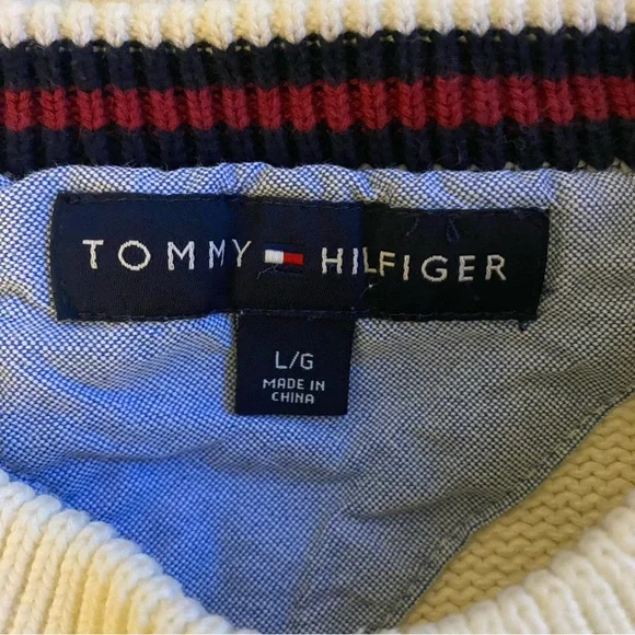 Tommy Hilfiger Cream Sweater for Men L GUC - Picture 5 of 5